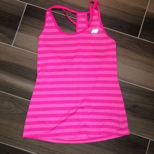 Pink striped workout tank
